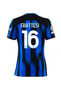 Inter Milan Davide Frattesi #16 Jalkapallovaatteet Naisten Kotipaita 2023-24 Lyhythihainen